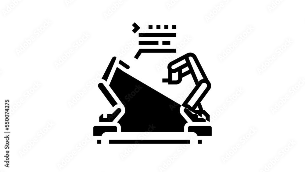 pre-programmed robot line icon animation pre-programmed robot line icon animation