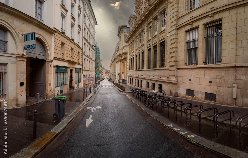 Street near panthéon Paris , Rue Victor Cousin