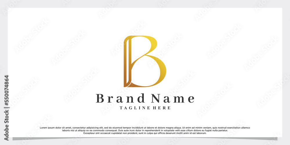 Initial latter b logo design with creative concept Premium Vector Initial latter b logo design with creative concept Premium Vector