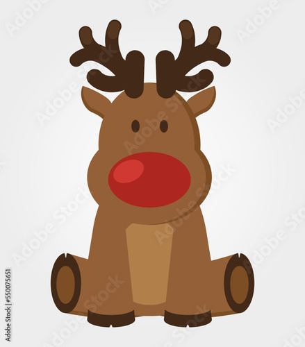 christmas deer on a white background