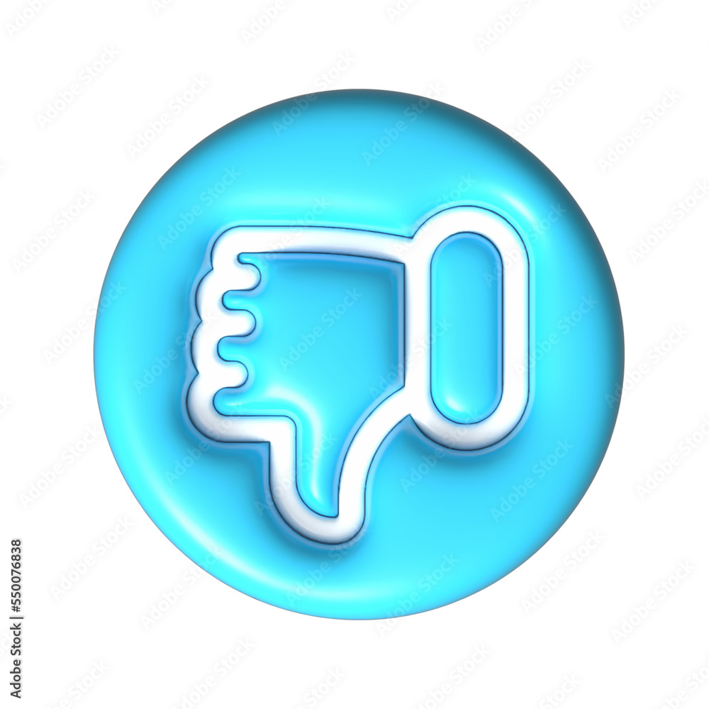 3d dislike icon. Isolated PNG. 3d dislike icon. Isolated PNG.