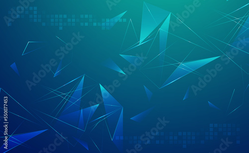 Digital technology banner blue green background concept, cyber technology light effect, abstract tech, innovation future data, internet network, Ai big data, lines dots connection, illustration image