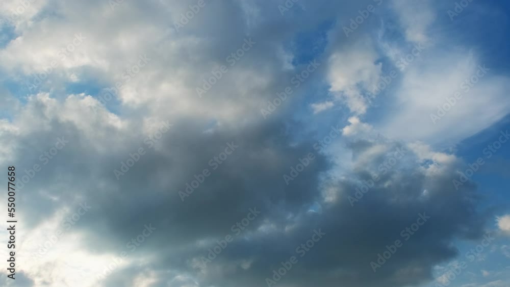 Blue Skies with White Fluffy Clouds Moving Left to Right Slowly Blue Skies with White Fluffy Clouds Moving Left to Right Slowly