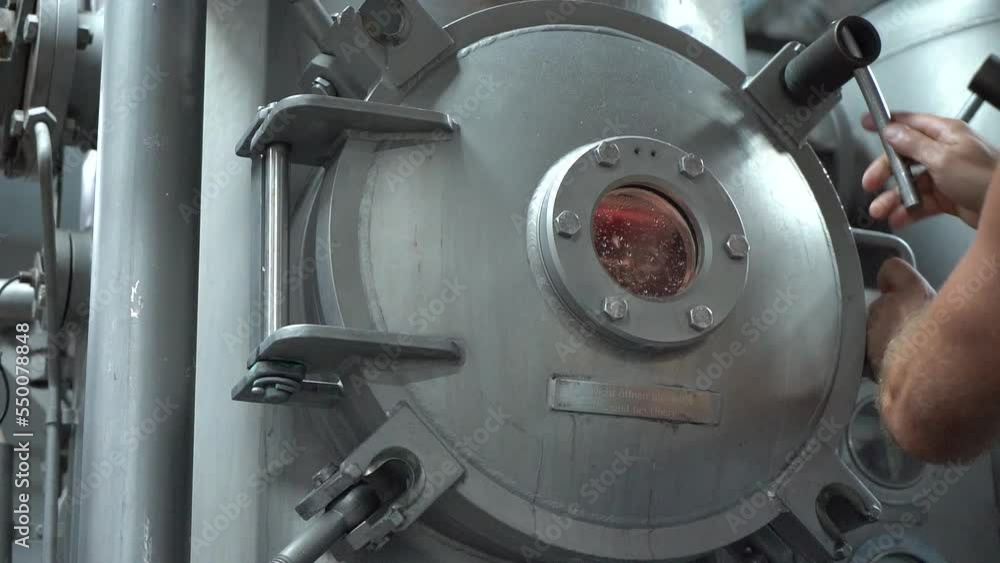 Textile factory. industrial washing machine Textile factory. industrial washing machine