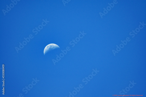 Daylight moon in Cape Town South Africa