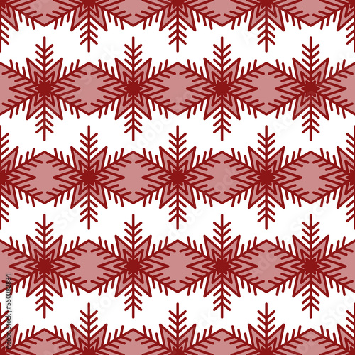 Christmas seamless pattern, snowy snowflake New Year background for decorative design. Christmas gift wrapping paper
