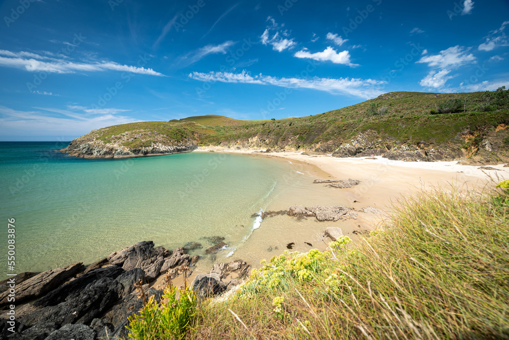 Obraz premium playa de porto carrizo in Galizien, Spanien