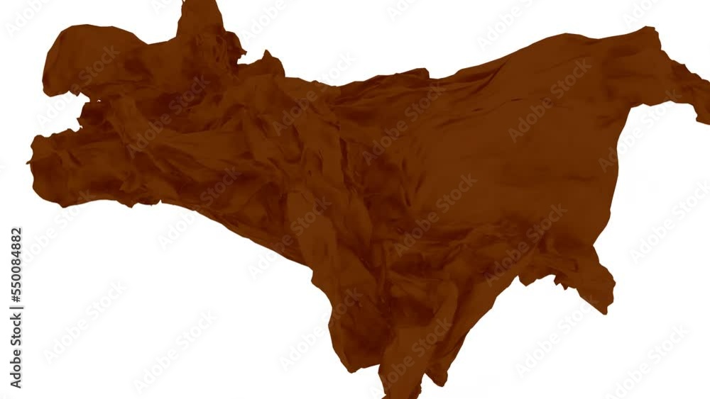 Brown color cloth waving motion animated white background Brown color cloth waving motion animated white background