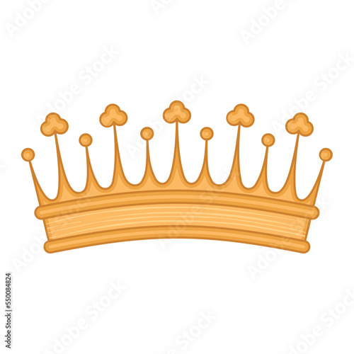 Isolated golden queen crown icon Vector illustration