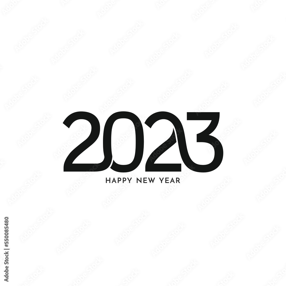 Happy New year 2023 text modern elegant design background Happy New year 2023 text modern elegant design background