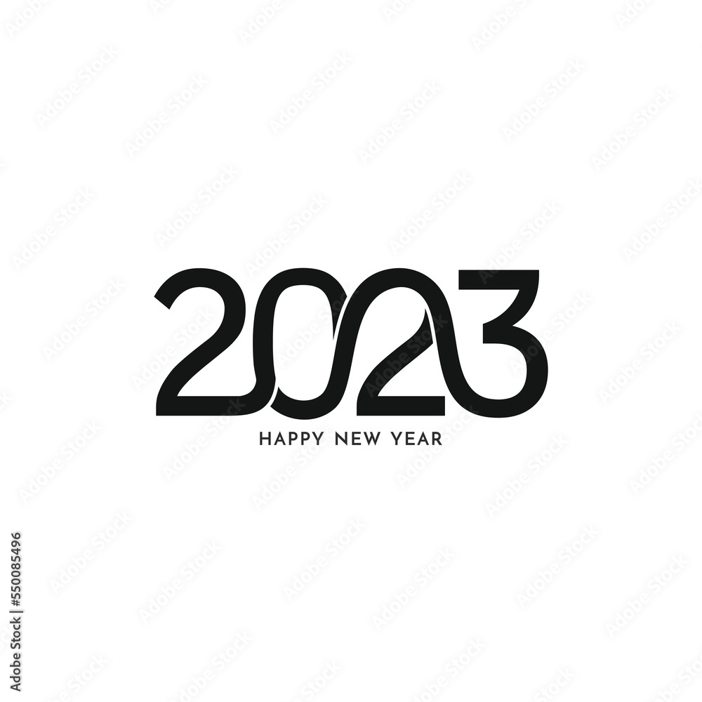 Happy New year 2023 text design decorative background Happy New year 2023 text design decorative background
