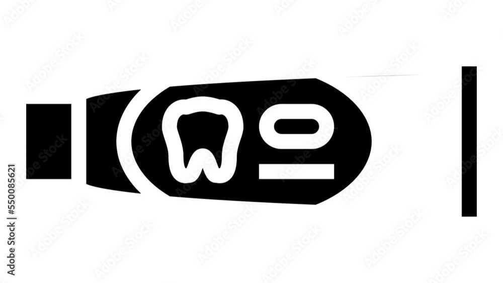 toothpaste glyph icon animation toothpaste glyph icon animation