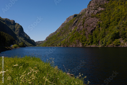 View at Hovsvatnet lake Norway in a summer day © Gulnara