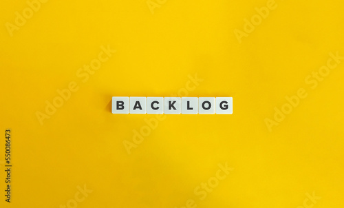 Backlog Word on Letter Tiles on Yellow Background. Minimal Aesthetics.