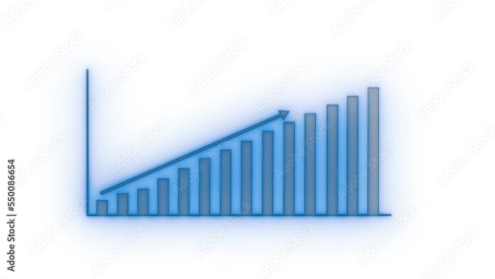 Business growth chart animated white background Business growth chart animated white background