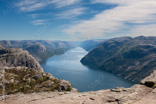 View at Lysefjord from Preikestolen Norway © Gulnara