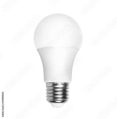LED light bulb isolated on white or transparent background.