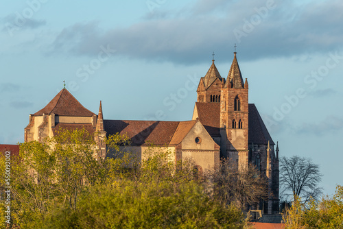 Saint-Etienne Romanesque collegiate church in Vieux-Brisach on the Munsterberg hill.