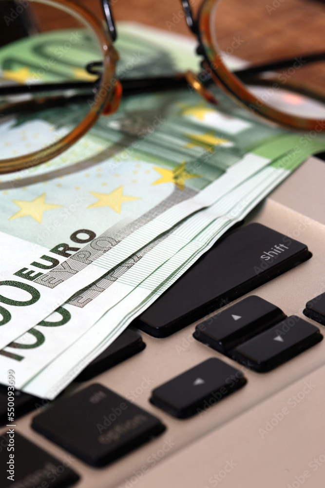 money, euro, on computer keyboard money, euro, on computer keyboard