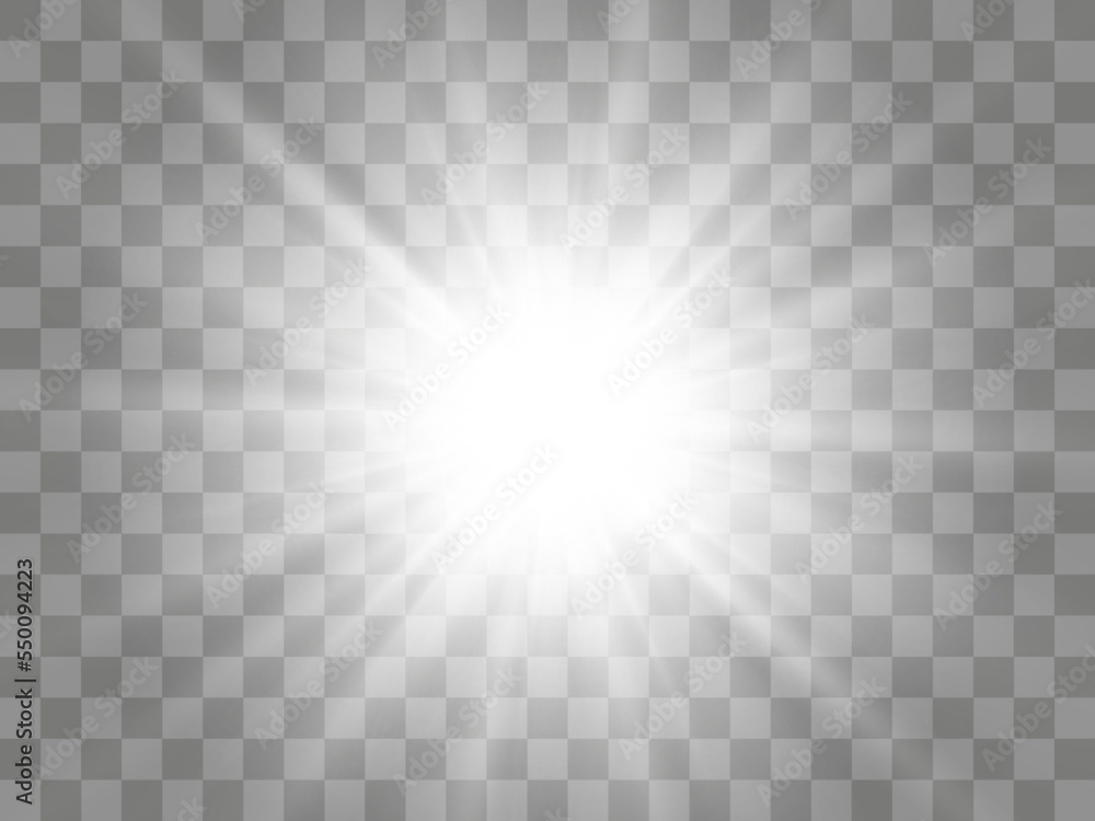 Bright beautiful star.Illustration of a light effect on a transparent background. Bright beautiful star.Illustration of a light effect on a transparent background.