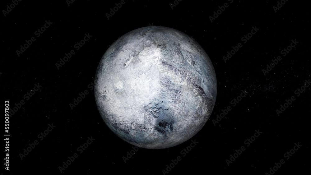 Eris fictional 3d spinning planet on space Eris fictional 3d spinning planet on space