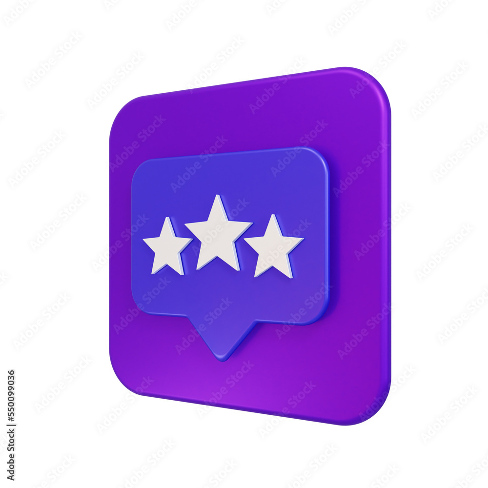 Rating Icon Design 3D Illustration Rating Icon Design 3D Illustration