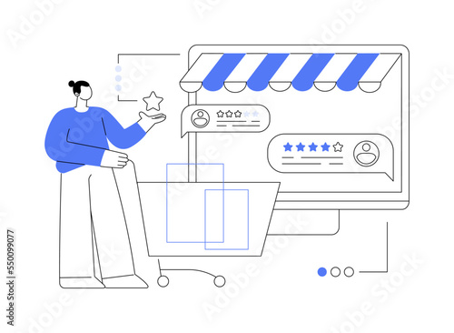 Seller reputation system abstract concept vector illustration.