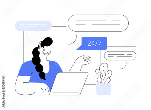 Customer care abstract concept vector illustration.