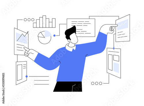 Business statistics abstract concept vector illustration.