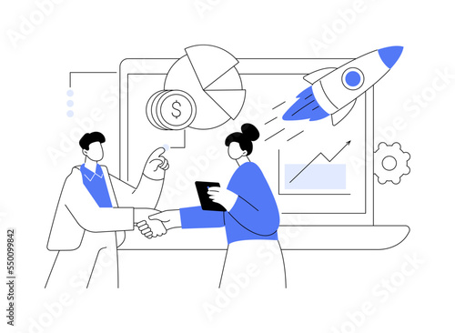 Entrepreneurship abstract concept vector illustration.