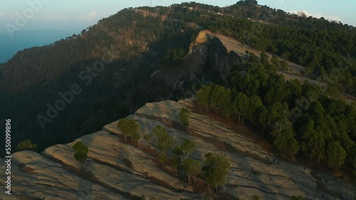 Aerial view of mountains at Panjpeer rocks Pakistan