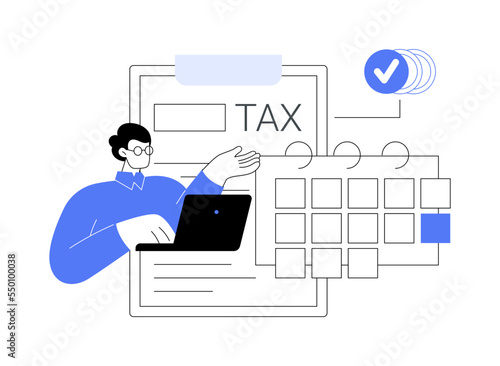 Personal income tax abstract concept vector illustration.