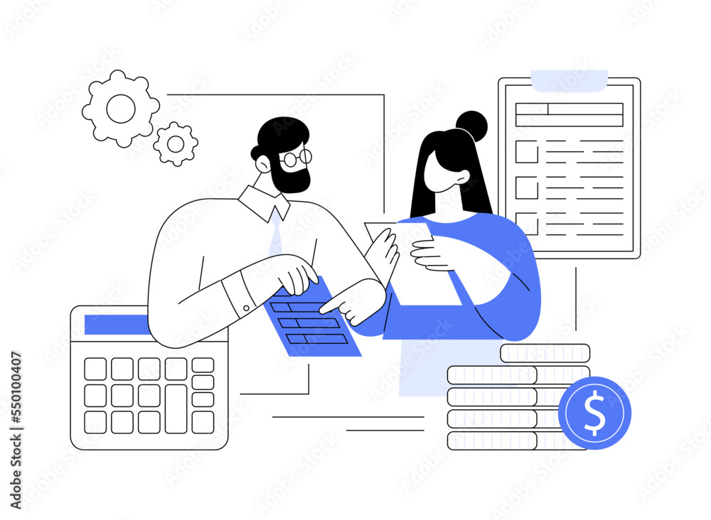 Accountant appointment abstract concept vector illustration. Accountant appointment abstract concept vector illustration.