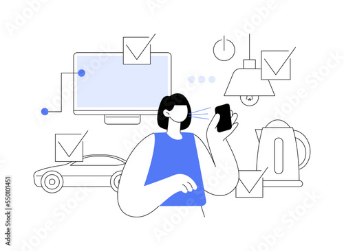 Voice control abstract concept vector illustration.
