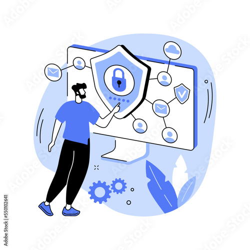 Data access isolated cartoon vector illustrations.