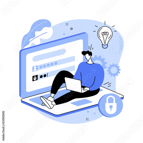 Create new password isolated cartoon vector illustrations.