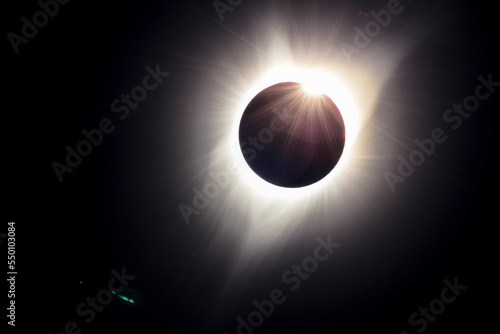 Total solar eclipse, Great American Eclipse, August 21, 2017, Stanley, Idaho, USA photo