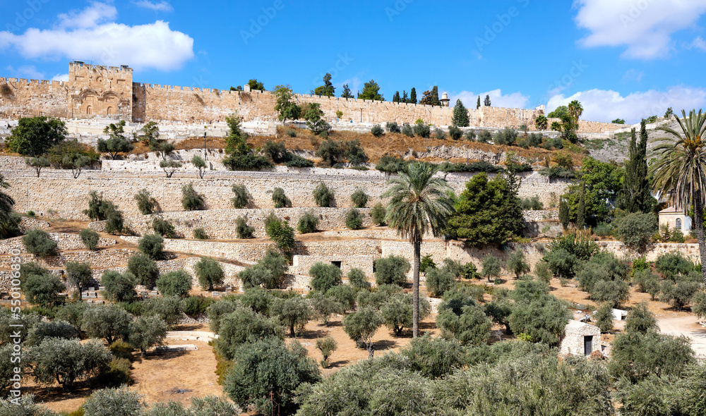 the ancient Jewish cemetery on the Mount of Olives