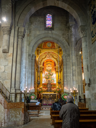 Praying in Braga Cathedral