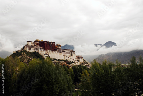 Built in the 17th century, the Potala Palace is an architectural landmark and former home of the exiled Dalai Lama and Tibetan g photo
