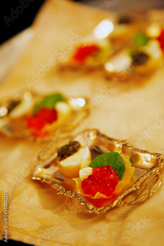 Red Caviar at the Russian Empire considered as the most exquisite restaurant in Russia, St. Petersburg, Russia.