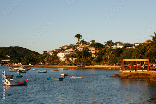 View over canto Beach and the Orla Bardot promenade that goes along. Buzios, Rio de Janeiro State, Brazil. photo