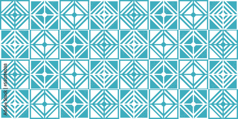 Blue and white checkered tiles with patterned rhombuses inside. Vector for print and different design. Blue and white checkered tiles with patterned rhombuses inside. Vector for print and different design.