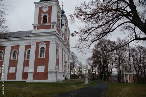 historical czech christian church in a countryside