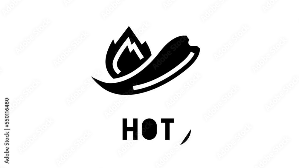 spicy level hot glyph icon animation spicy level hot glyph icon animation