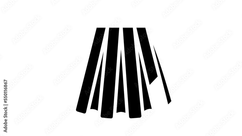 box pleat skirt glyph icon animation box pleat skirt glyph icon animation