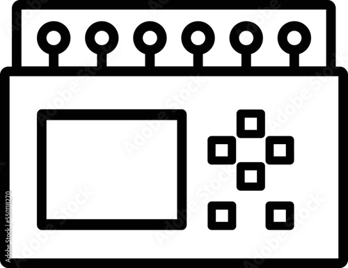 Programmable logic controller board, panel icon vector