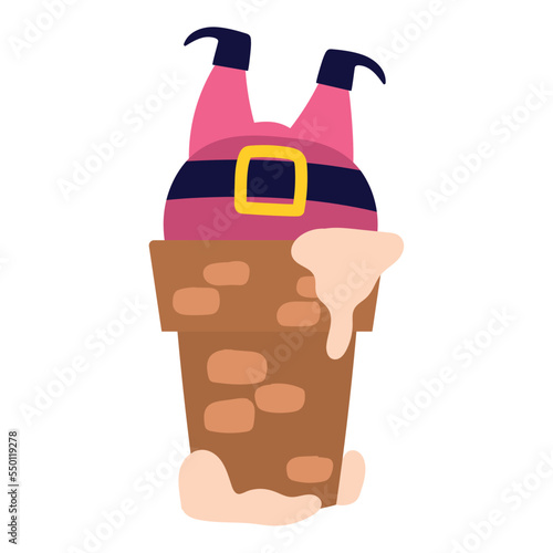 santa on chimney