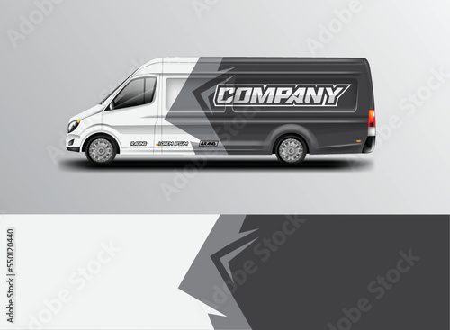 Car wrap design vector  background livery for van 