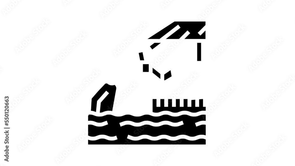 pool restaurant and bar glyph icon animation pool restaurant and bar glyph icon animation